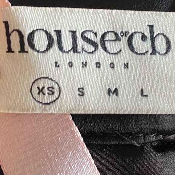 House of CB Khristen Black Satin Blouson Dress xsmall nwt - Picture 7 of 8